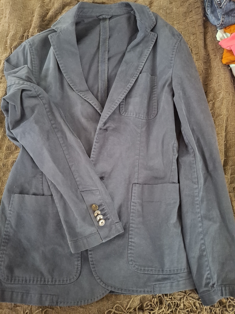 Michael Kors Men's Lightweight Cotton Blazer - Slate Blue